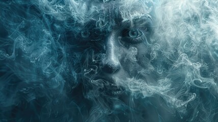 Smoke-created monstrous face