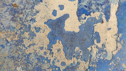 blue paint on the wall