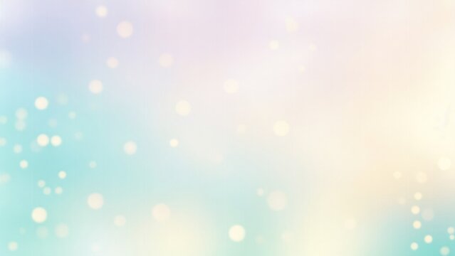 Pastel Blue, Teal, gold yellow, white silver, pale pink Abstract blur bokeh banner background