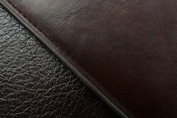 Texture of different leather as background, closeup