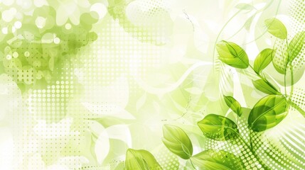 Green Halftone Nature Inspired Abstract Background