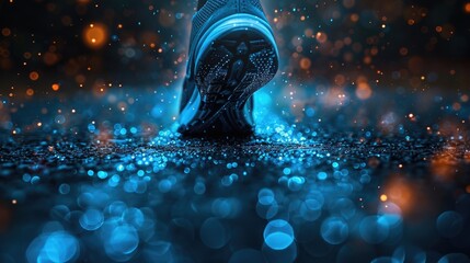 Nanotechnology in sports equipment for improved performance, dynamic and energetic composition - obrazy, fototapety, plakaty