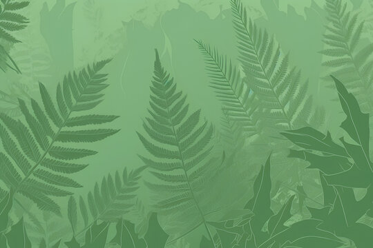 seamless pattern with fern made by midjourney