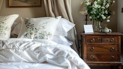 Close-up photograph of a boutique hotel room where each piece of decor tells a story with handpicked antiques