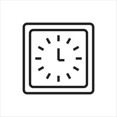 wall clock vector icon line template