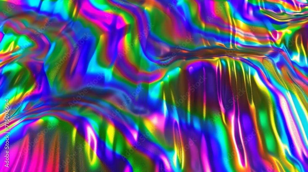 Poster bright abstract background with multi-colored holographic tints simulating foil and rainbow. concept