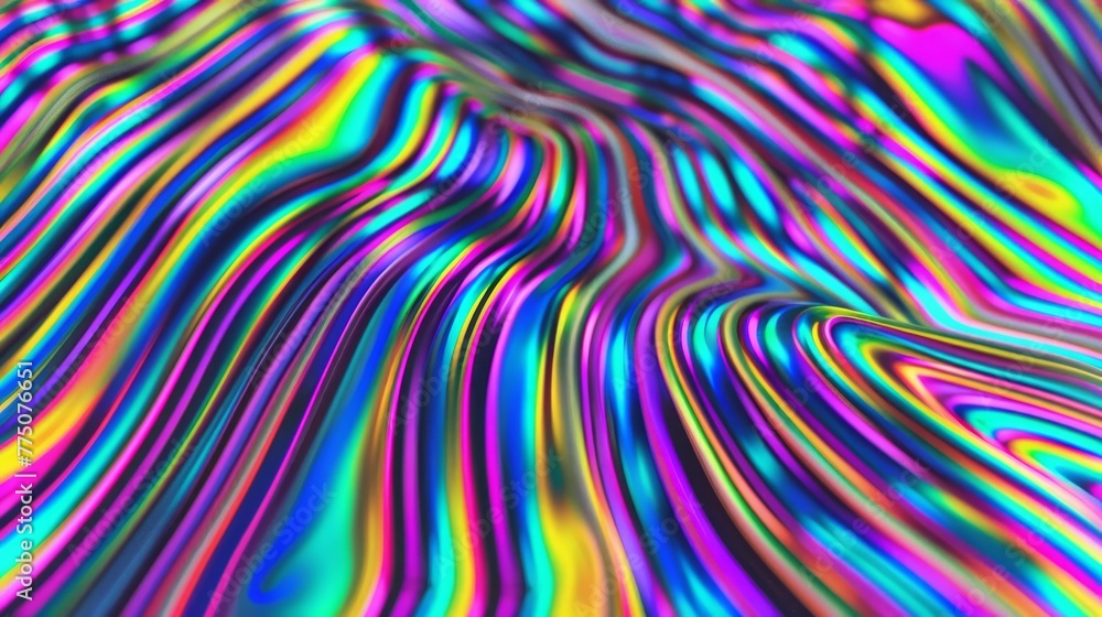 Poster bright abstract background with multi-colored holographic tints simulating foil and rainbow. concept