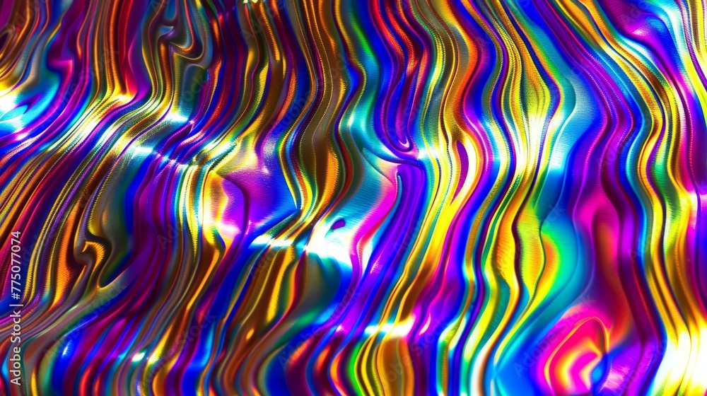 Poster abstract background with multi-colored holographic tints simulating foil and rainbow. concept: moder