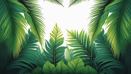 Tropical Palm Leaf Backdrop