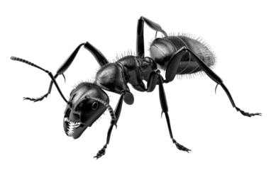 Coal-Colored Ant isolated on transparent Background