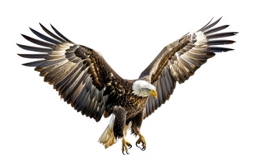 Obraz premium Soaring Majesty: The Regal Eagle's Presence isolated on transparent Background