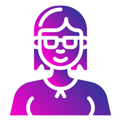 avatar mother. vector single icon with a solid gradient style. suitable for any purpose. for example: website design, mobile app design, logo, etc.