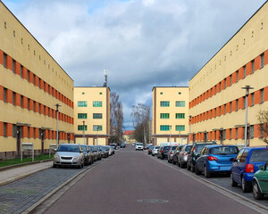 Hermann Beims estate, a social housing project from the 1920s, listed as historic monument in Magdeburg, Germany - 775085429