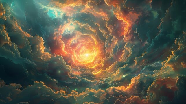 Imaginative world filled with vibrant flora and otherworldly creatures. Computational creativity