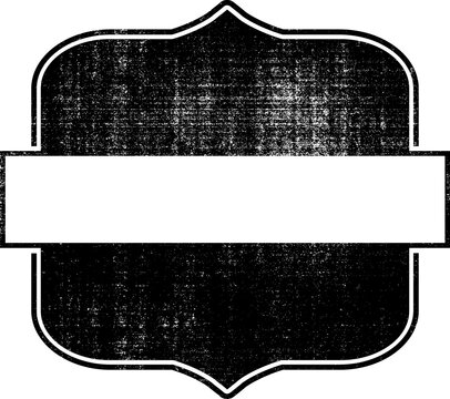 Large distressed vintage badge emblem with a transparent background