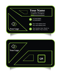modern business card print templates. Personal visiting card with company logo. Vector illustration. Stationery design