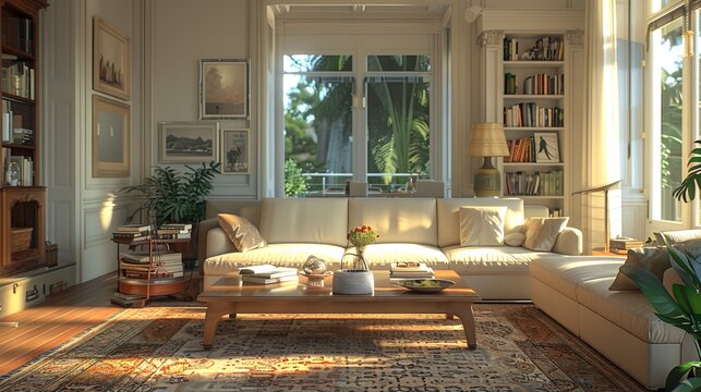 Craft a visually appealing image of an apartment