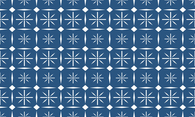 geometric abstract shape art in seamless pattern style illustration in blue background.