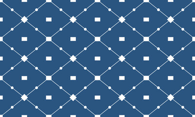 geometric abstract shape art in seamless pattern style illustration in blue background.