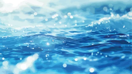 Poster Closeup blur abstract of surface blue water © Ayyan