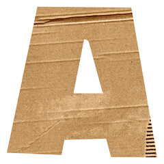 Letter A cut out of cardboard