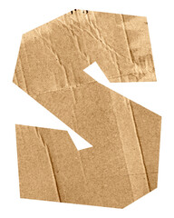 Letter S cut out of cardboard