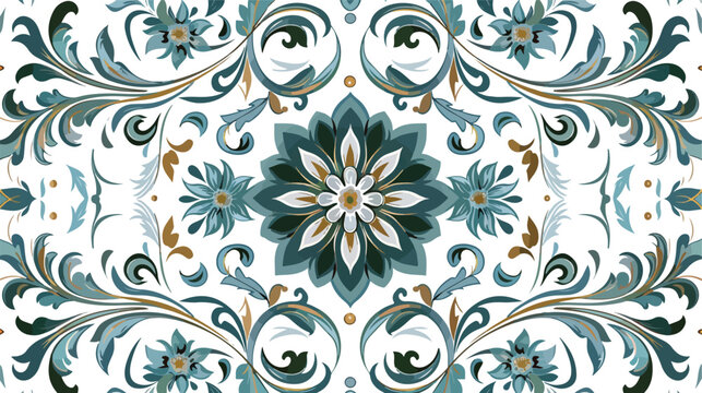 Decorative floral pattern. vector illustration