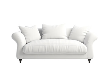 comfortable soft sofa isolated on transparent background, PNG available - obrazy, fototapety, plakaty