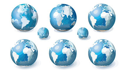 Earth globes in different sizes  - obrazy, fototapety, plakaty