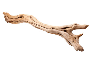 Driftwood isolated on transparent background, PNG available