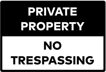 Private property sign