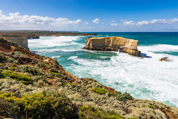 Eroded cliffs in Port Campbell National Park, Great Ocean Road, Australia