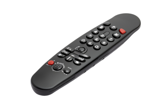 Remote Control for Television isolated on transparent Background
