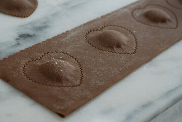 Chocolate Ravioli Fresh Pasta, hart format