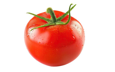 Plump and Ripe Tomato isolated on transparent Background