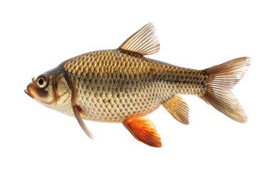 Roach and Fish isolated on transparent Background