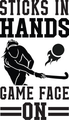 Field Hockey GameVector, Field Hockey Illustration Clip Art