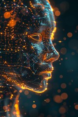 Illustration artificial intelligence and machine learning concept. Modern technology. Technologies of the future