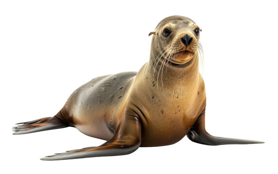 Seashore Sovereign: The Lion of the Sea isolated on transparent Background