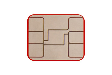 Credit card chip code on a blank background.