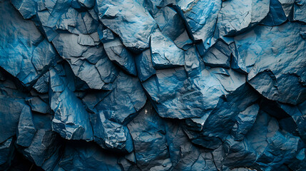 Blue Stone Background: Toned Monochrome Rock Texture






