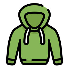 Winter gear linear plus flat colored icon pack