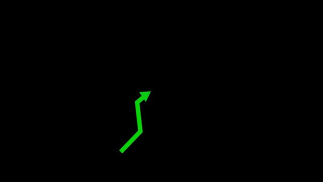 Stock exchange and trading arrows up and down with green and red colors, smooth trading animation without any background