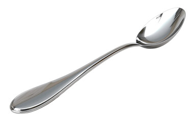 Metal Soup Spoon isolated on transparent Background