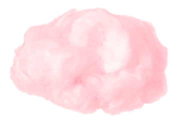 Pink absorbent cotton on a sheer background.