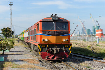 The diesel electric locomotive of the commuter train.