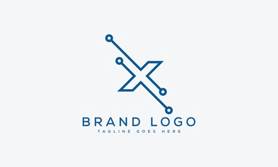 letter X logo design vector template design for brand