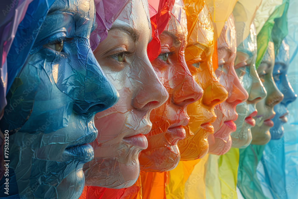 Poster a spectrum of ideologies and beliefs shaping the diverse tapestry of human thought. concept of ideol