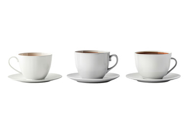 Cup of White: Brewing Both Coffee and Tea isolated on transparent Background