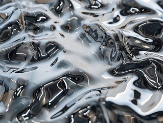 Close-up of liquid metal cascade, reflecting the intensity of creation